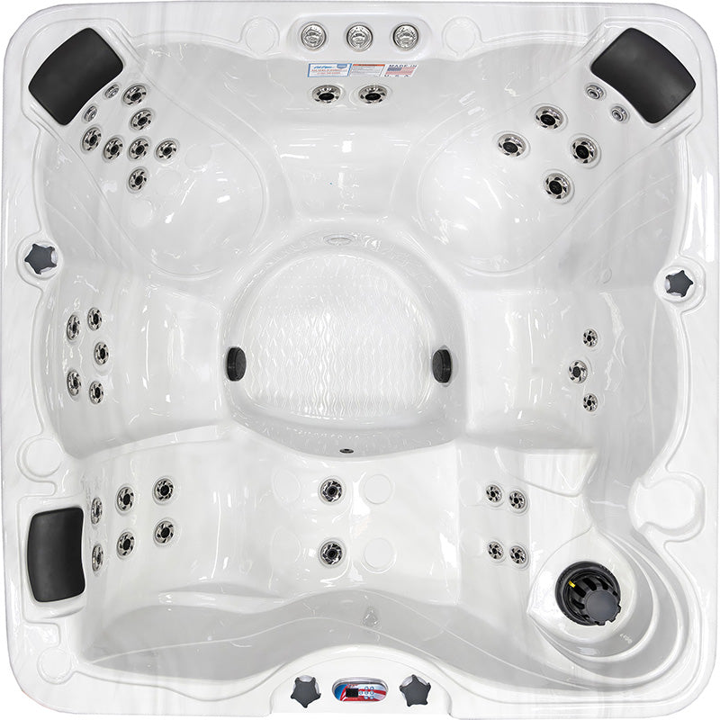 American Spas AMZ740L 6-Person 40-Jet Premium Acrylic Lounger Spa Standard Hot Tub with Ozonator and 5.5kW Heater