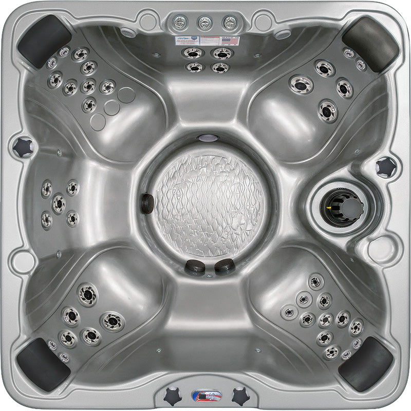 American Spas AMZ745B 7-Person 45-Jet Premium Acrylic Bench Spa Standard Hot Tub with Ozonator and Bluetooth Sound System