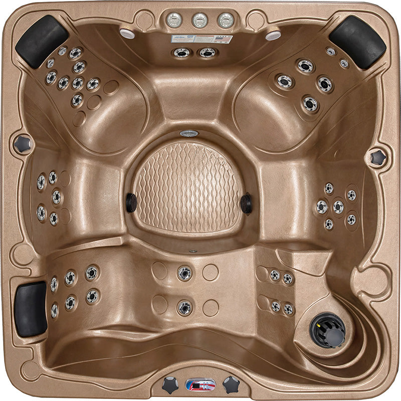 American Spas AMZ745L 6-Person 45-Jet Premium Acrylic Lounger Spa Standard Hot Tub with Ozonator and Bluetooth Sound System