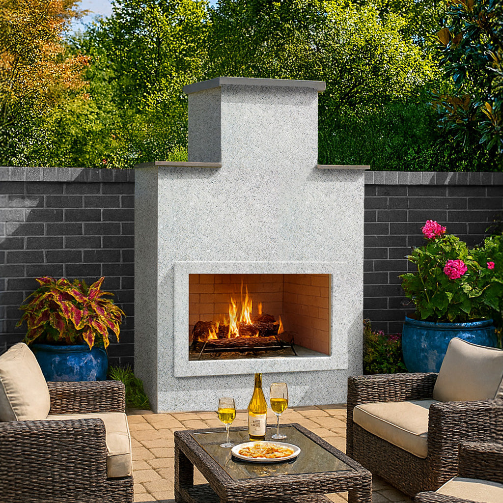 Cal Flame Indio-Contemporary Outdoor Gas Fireplace FRP-903-1