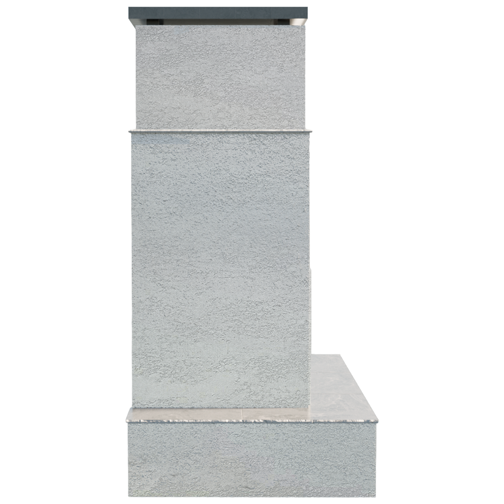 Cal Flame Tahiti-Contemporary Outdoor Gas Fireplace W/ Bottom Wrap-Around Mantel FRP-903-1