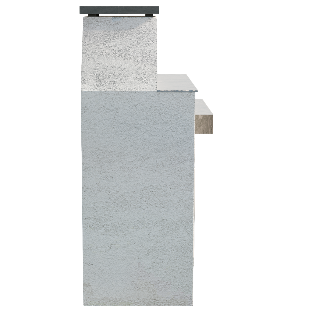 Cal Flame Laredo-Modern Outdoor Gas Fireplace w/ Mantel FRP-905-1