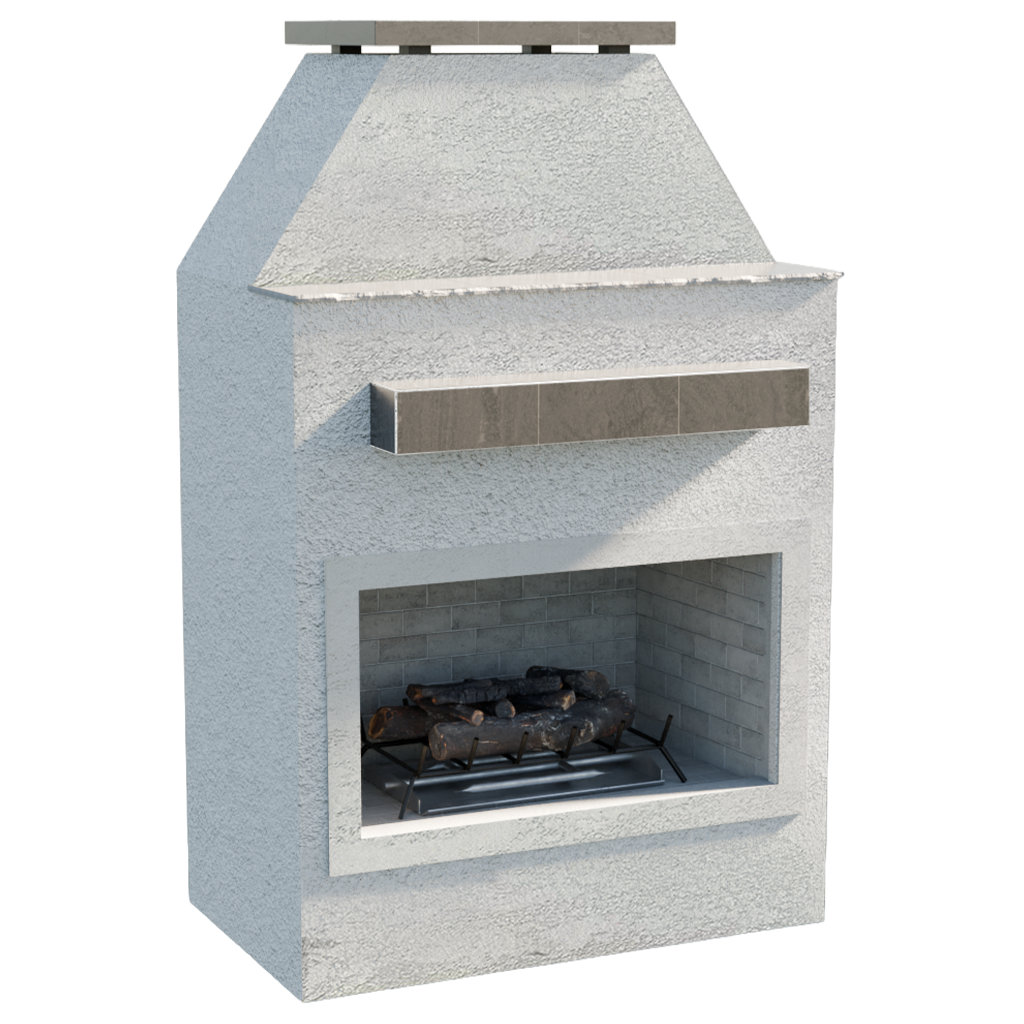 Cal Flame Laredo-Modern Outdoor Gas Fireplace w/ Mantel FRP-905-1