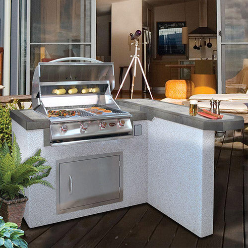 Cal Flame Maui Q L-Shaped BBQ Grill Island BBK-401 R/L