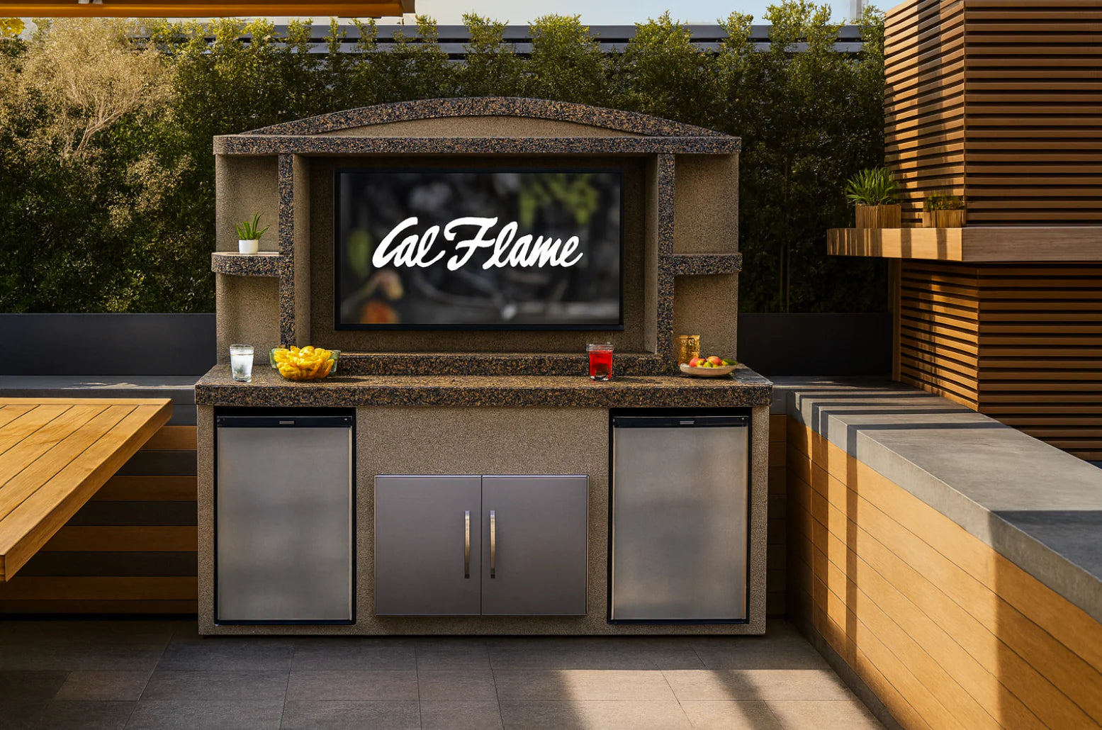 Cal Flame Paradise Outdoor Entertainment Center ODC-1