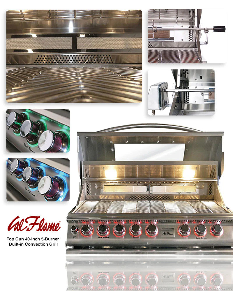 Cal Flame Top Gun™ 5-Burner Convection Grill  BBQ19875CTG