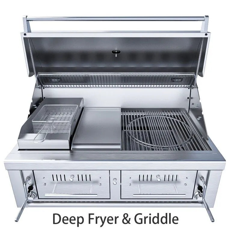 Sunstone 42″ Gas Hybrid Dual Zone Charcoal/Wood Burning Grill