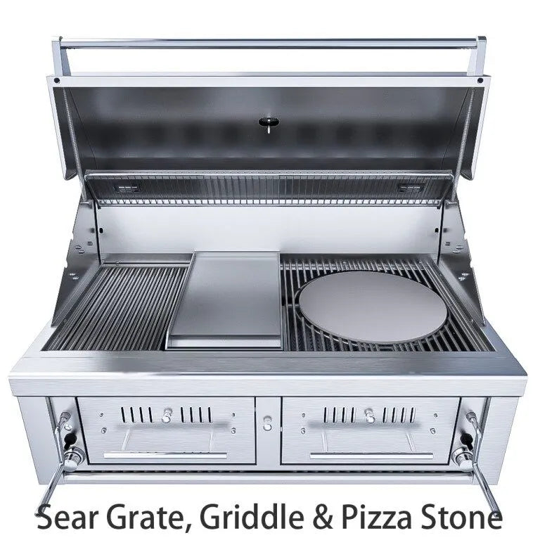 Sunstone 42″ Gas Hybrid Dual Zone Charcoal/Wood Burning Grill