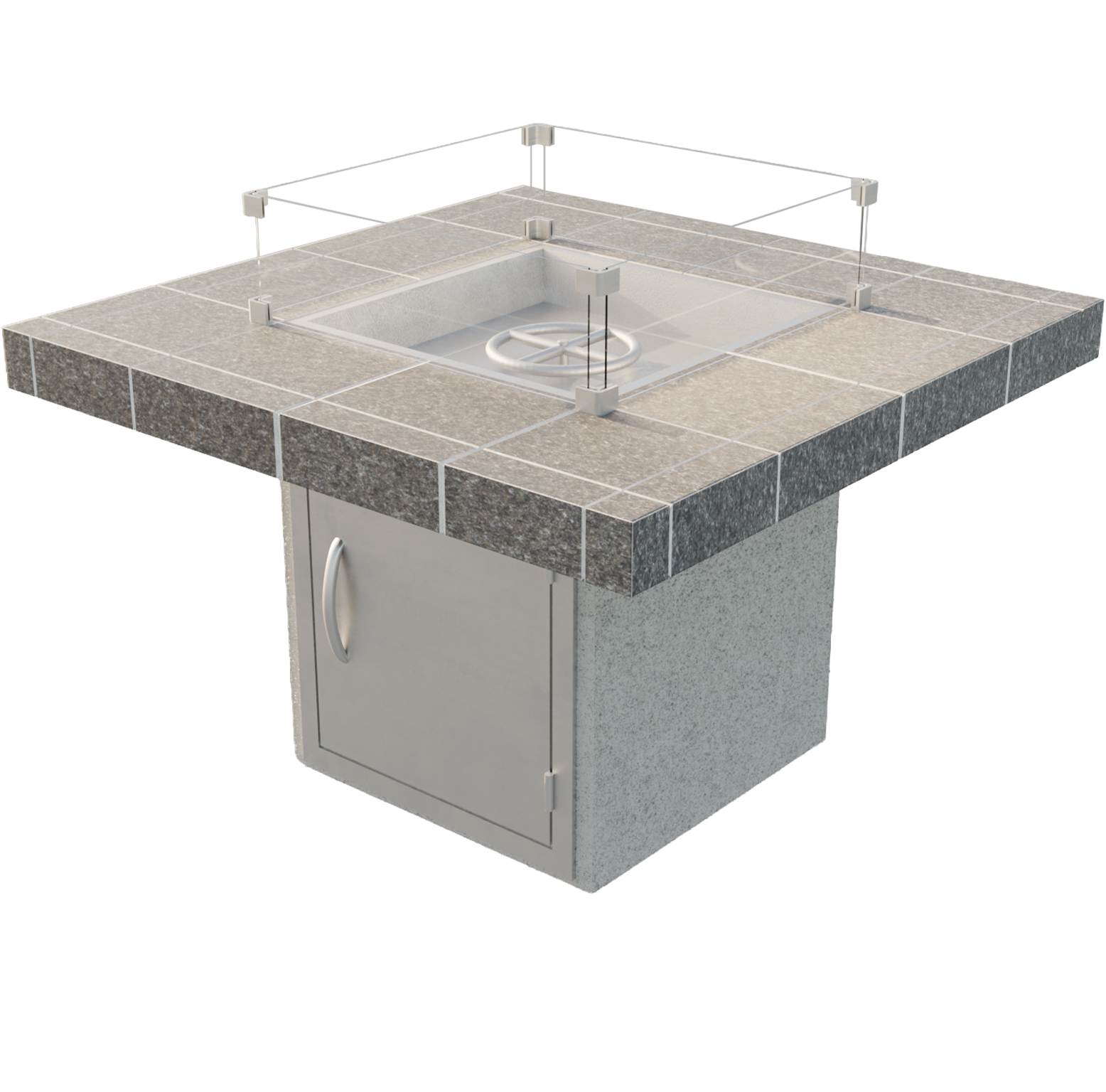 Cal Flame Mesa – Modern Contemporary Outdoor Gas Fire Pit FPT-S201M