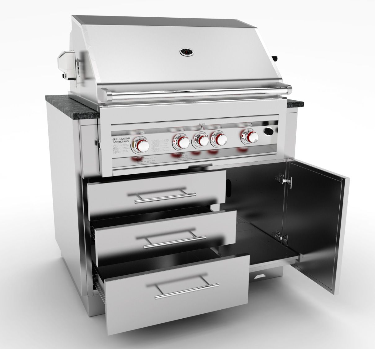 40" Sunstone Gas Grill Base Cabinet - SAC40GLPCD
