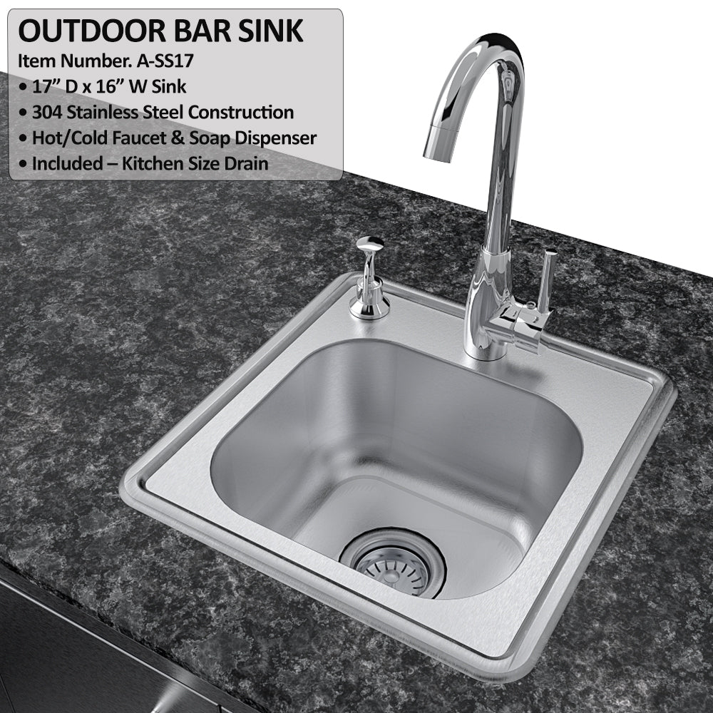 Sunstone Bayou Outdoor Kitchen Island Package 8 Foot 6 Inches