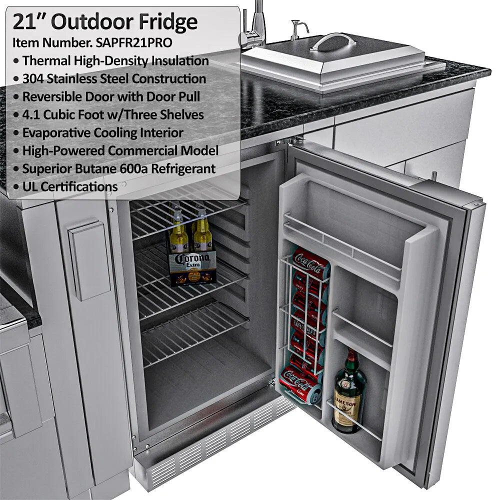 Sunstone THE BRAZOS 9 Foot Outdoor Kitchen Island Package
