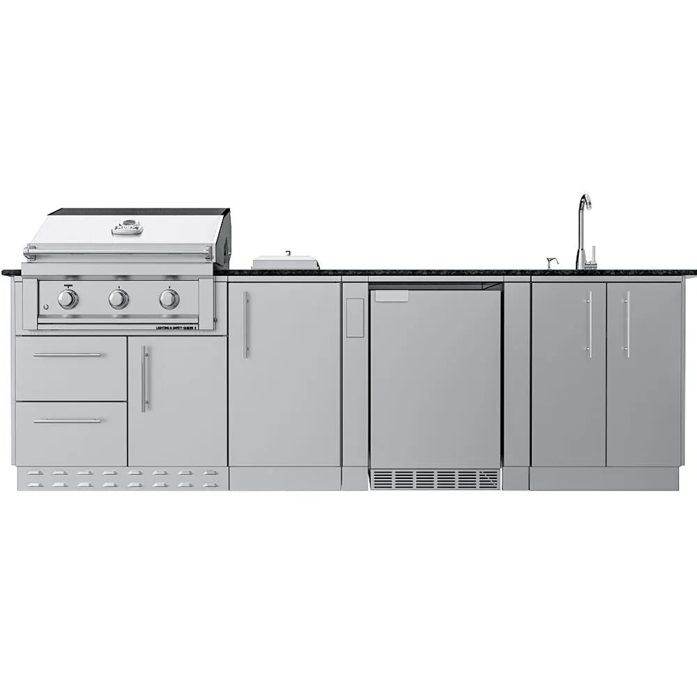 Sunstone THE BRAZOS 9 Foot Outdoor Kitchen Island Package