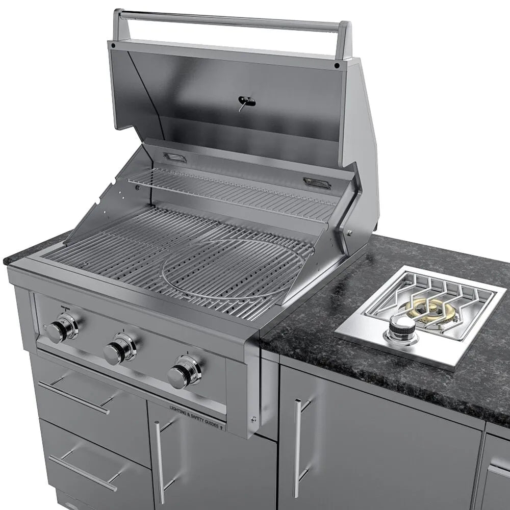 Sunstone THE BRAZOS 9 Foot Outdoor Kitchen Island Package