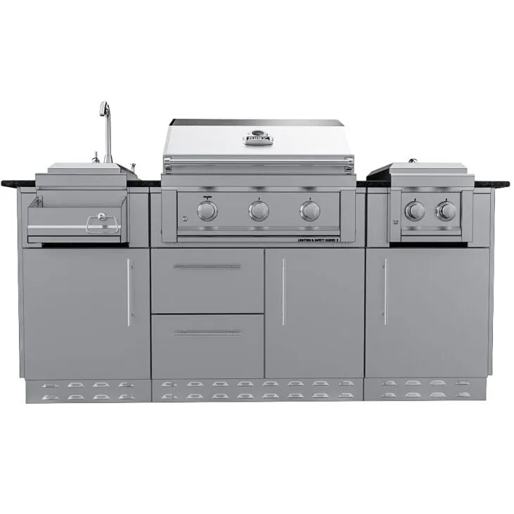 Sunstone THE CAPRICE 6 FT 4 IN Grill & Bar Sink Outdoor Island Package