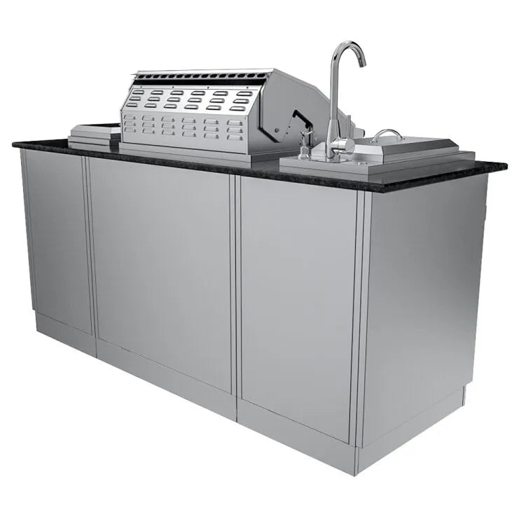 Sunstone THE CAPRICE 6 FT 4 IN Grill & Bar Sink Outdoor Island Package