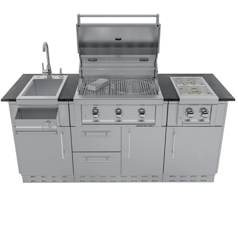 Sunstone THE CAPRICE 6 FT 4 IN Grill & Bar Sink Outdoor Island Package