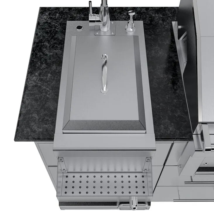 Sunstone THE CAPRICE 6 FT 4 IN Grill & Bar Sink Outdoor Island Package