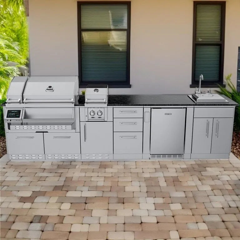 Sunstone The Cypress 11.6FT Outdoor Cabinet Lage Island Kitchen