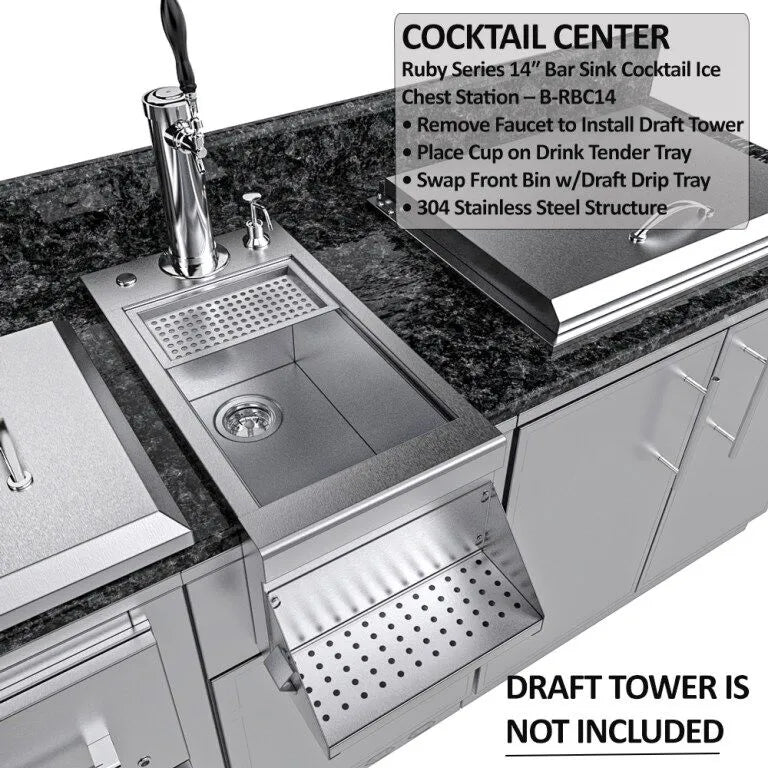 Sunstone Galley Clean & Prep Cabinet Island Package