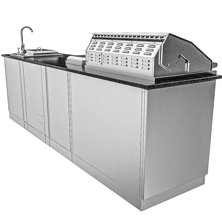 Sunstone THE HOUSTON 9 Foot 8 Inch Outdoor Griller's Paradise Island Package