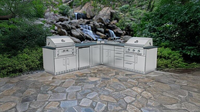 Sunstone Texas Tango Outdoor Kitchen Island Package 19 Feet