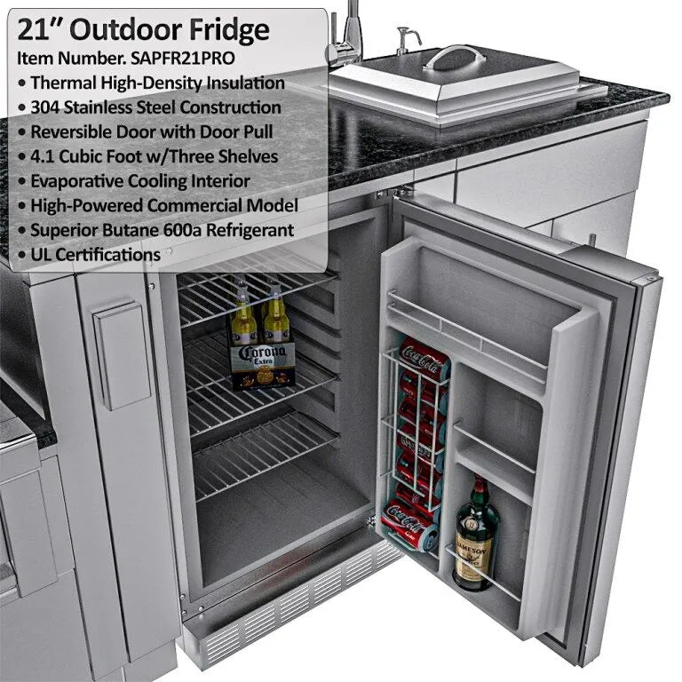 Sunstone Texas Tango Outdoor Kitchen Island Package 19 Feet