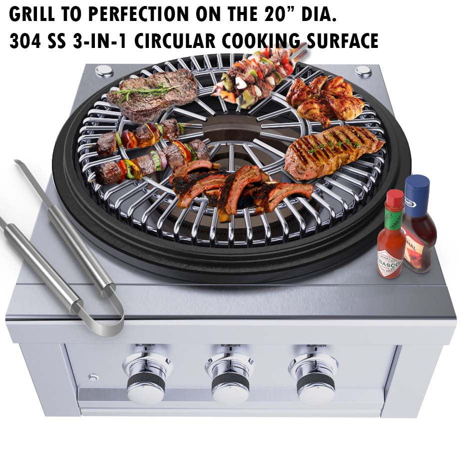 Sunstone 24" Power Burner w/3 Cirque Burners