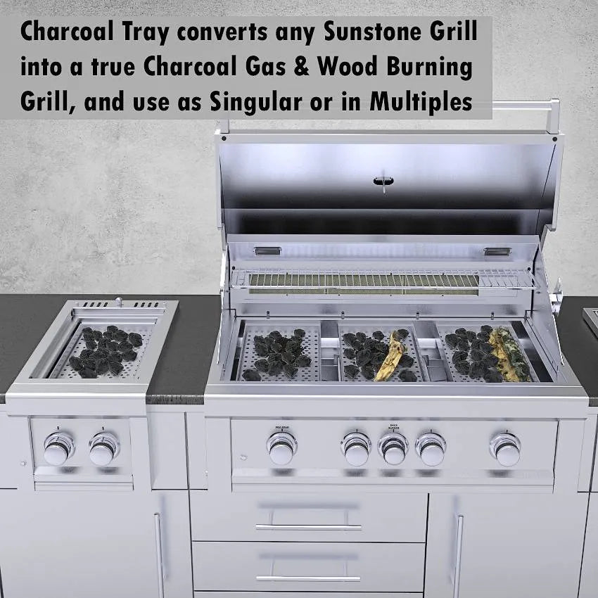 Sunstone 2-in-1 Charcoal Wood Burning & Smoking Tray