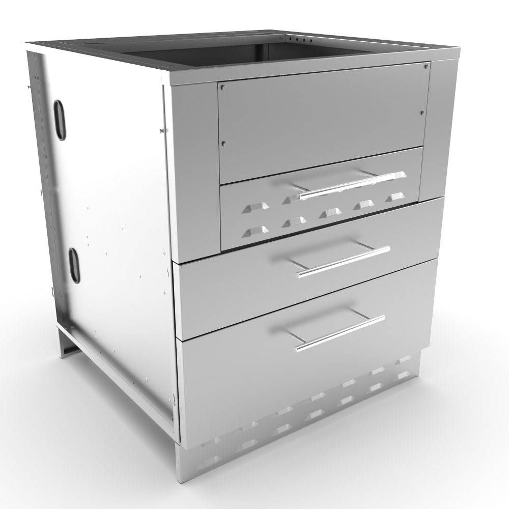 Sunstone 30" Kamado Hybrid Grill Base Cabinet & Sunstone Power Cirque SUN24PCB - SAC30KBDC