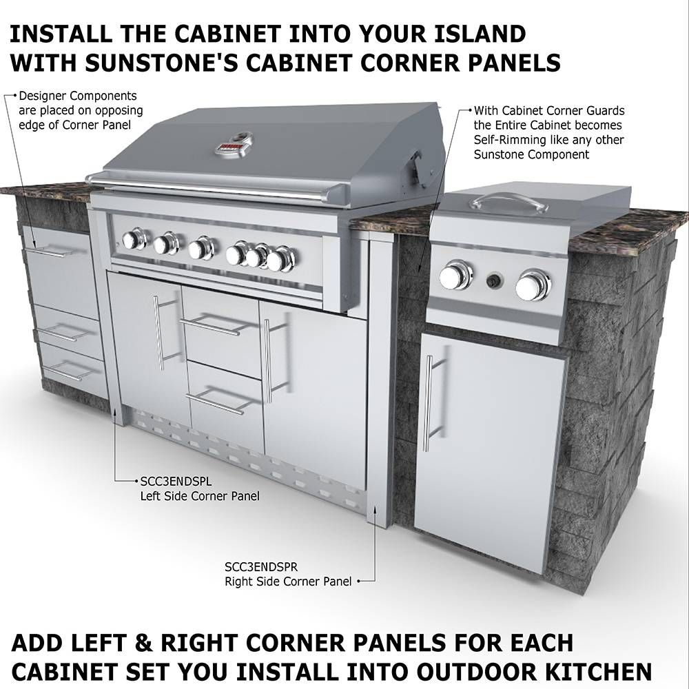 Sunstone 46" Sunstone Gas Grill Base Cabinet - SAC46GLPCD