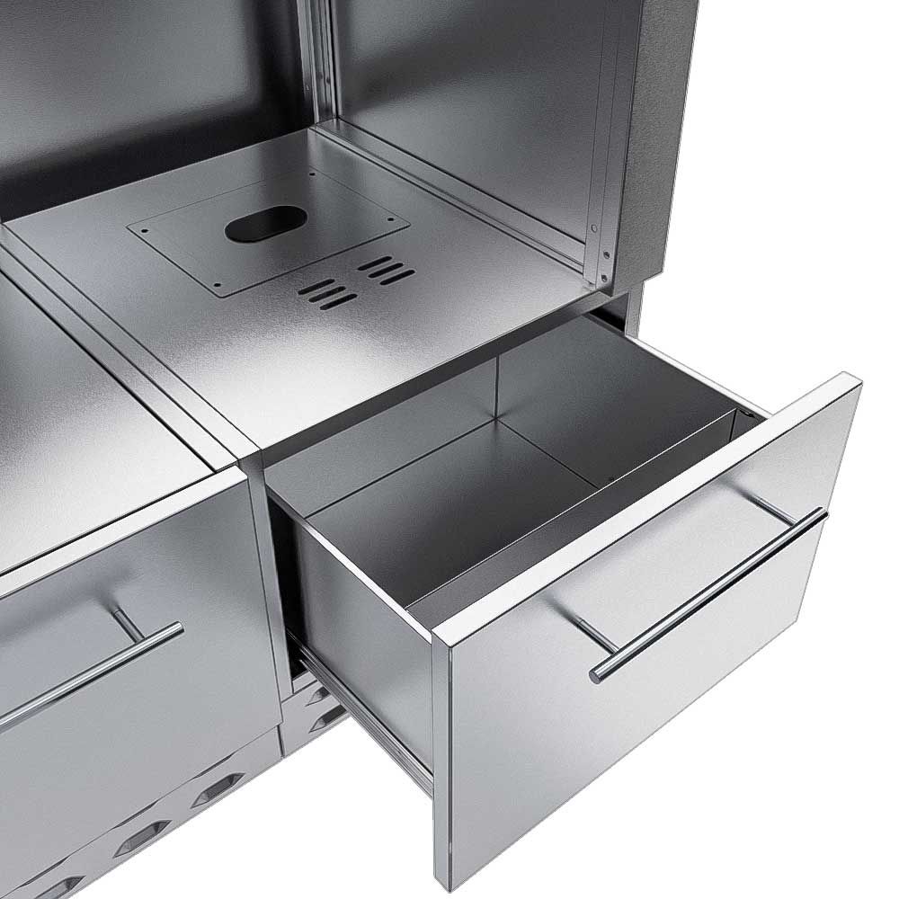 Sunstone 52 In. Sunstone Base Cabinet for Up To 44 In. Width Cut-Out Pellet Grill SAC52HGDC
