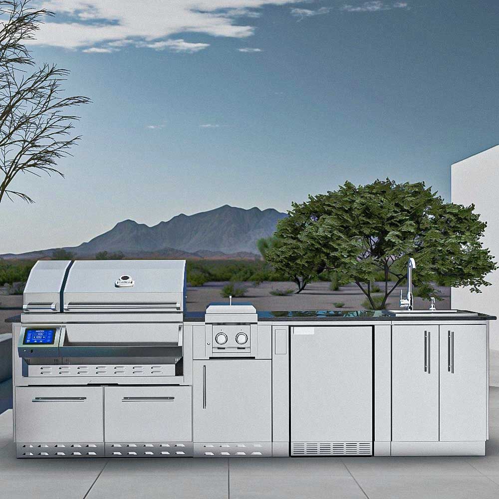 Sunstone 52 In. Sunstone Base Cabinet for Up To 44 In. Width Cut-Out Pellet Grill SAC52HGDC