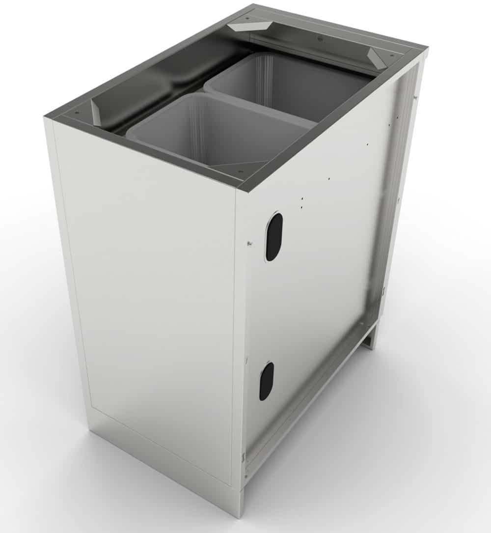 Sunstone 18" Trash Drawer Cabinet w/Two Top Loading Bins - SBC18STRD
