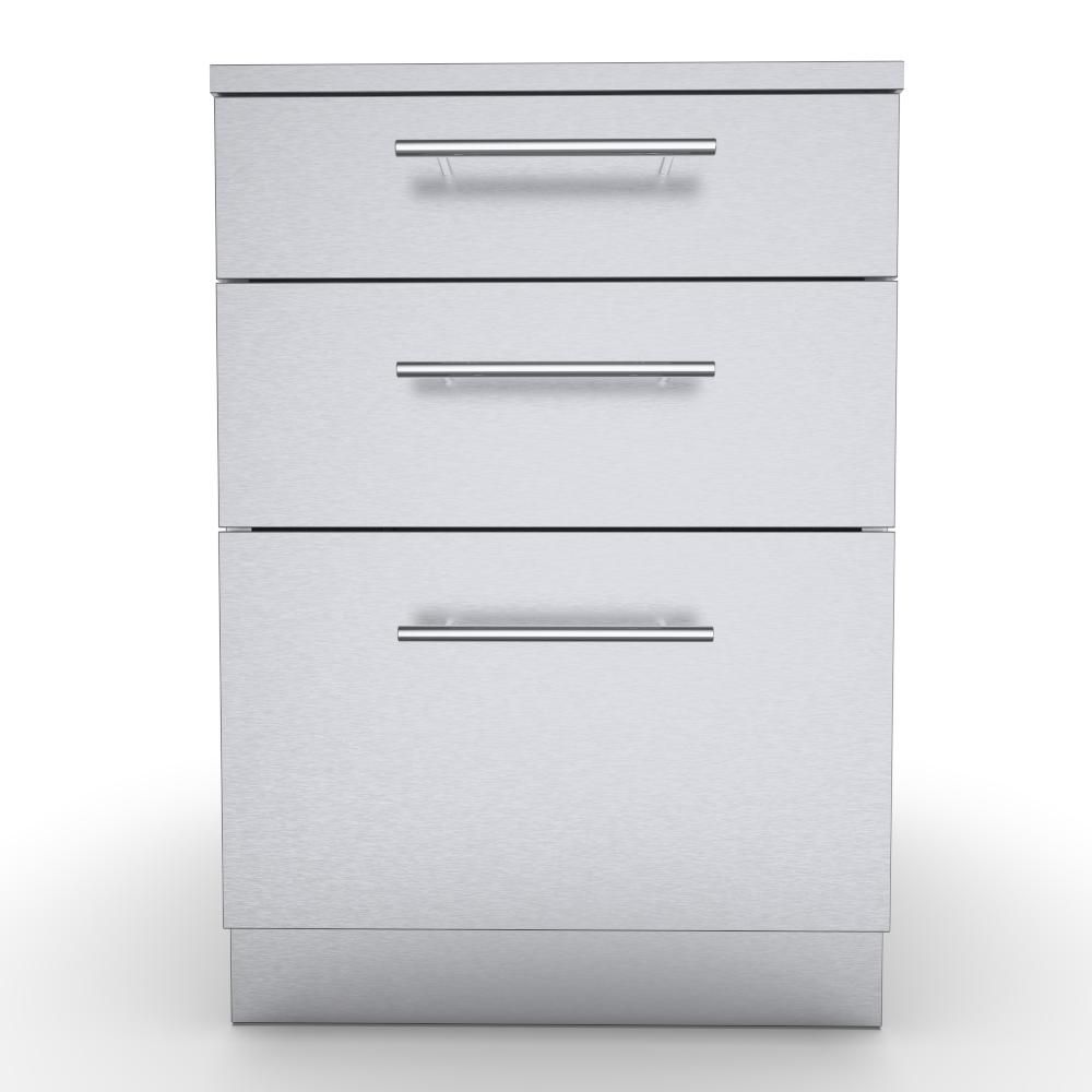 Sunstone 24" Large Triple Drawer Base Cabinet - SBC24STD