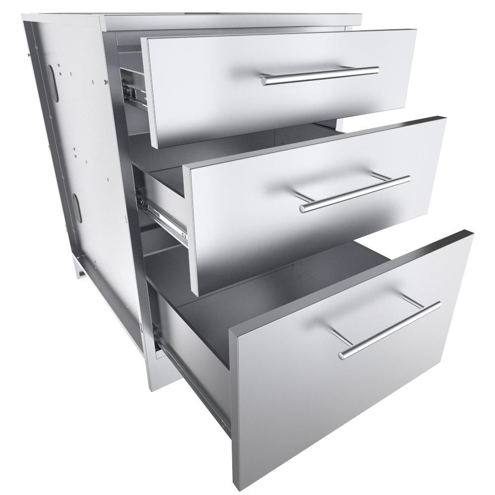 Sunstone 24" Large Triple Drawer Base Cabinet - SBC24STD