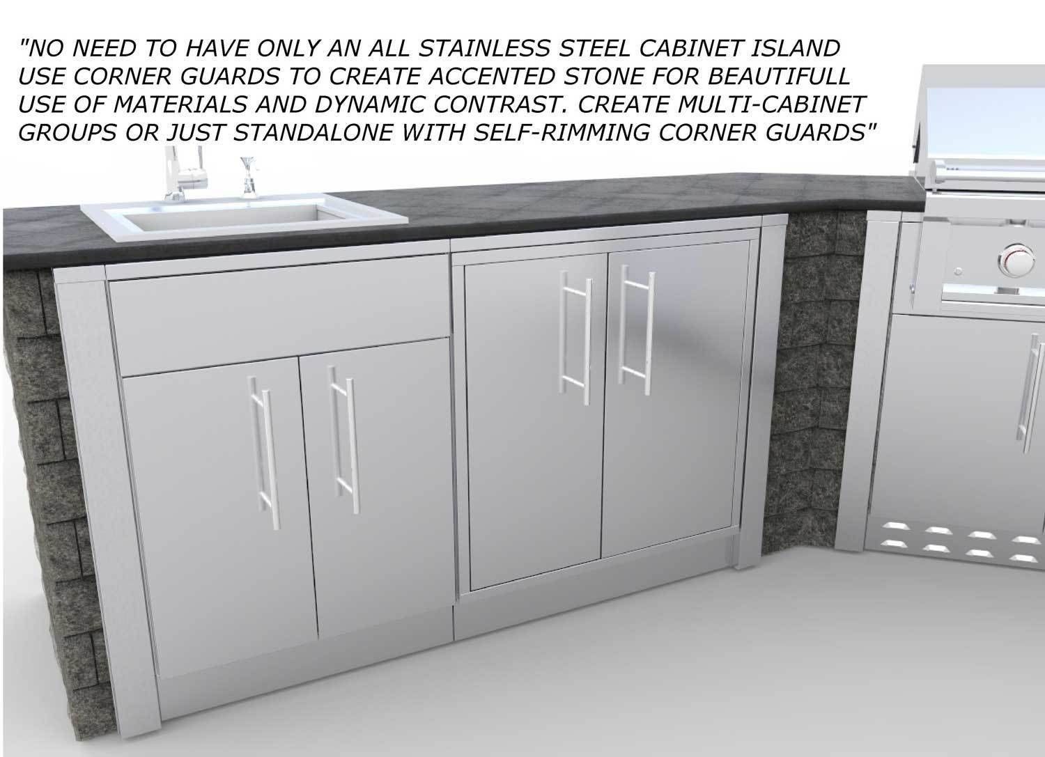 Sunstone 3" End Corner Guard Panel for Left Side of Base Cabinets - SCC3ENDSPL