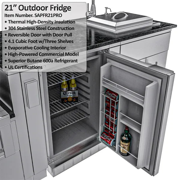 Sunstone THE HOUSTON 9 Foot 8 Inch Outdoor Griller's Paradise Island Package